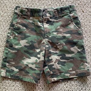 Janie and Jack Green Camouflage Kids Shorts